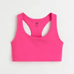 NWT! Women's H&M Pink Sports Bra Medium Support